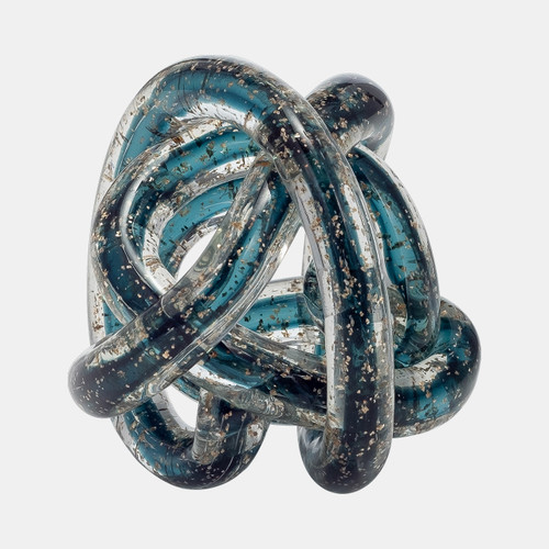 18010-02#Glass, 4" Knot Blue