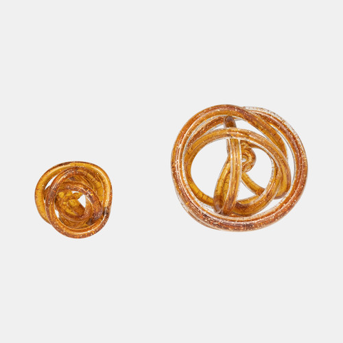 18010-04#Glass, 4" Knot Amber