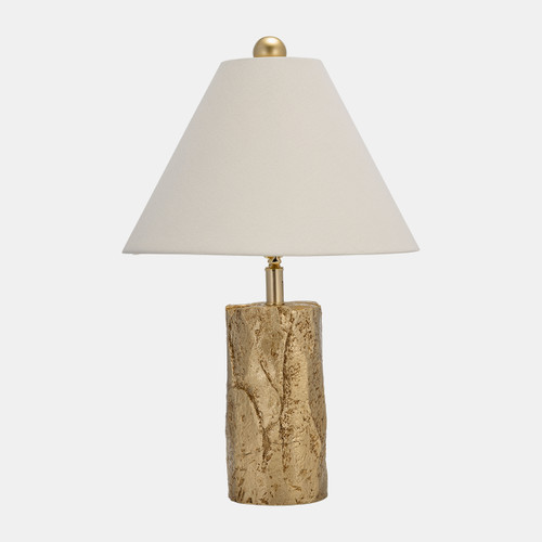 50785#Resin 21" Textured Table Lamp, Gold