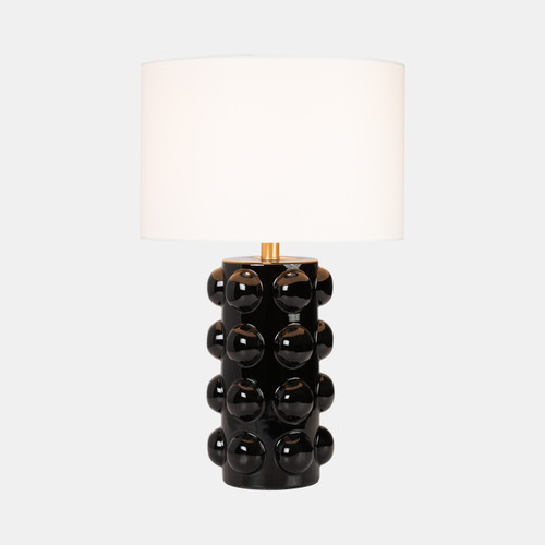 51263#Ceramic 22" Bubble Table Lamp, Black