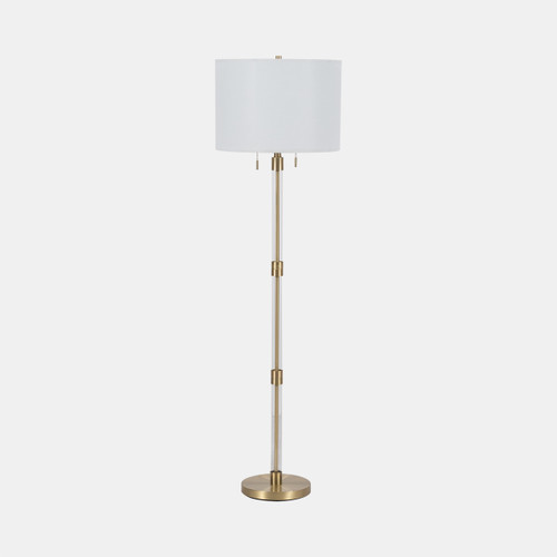 50832#Glass 61" Chain Pull Floor Lamp, Gold
