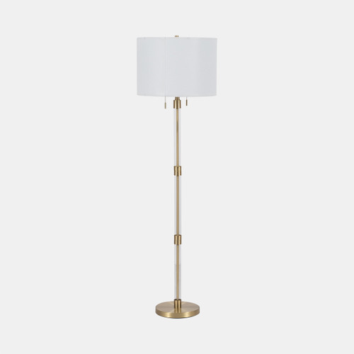 50832#Glass 61" Chain Pull Floor Lamp, Gold
