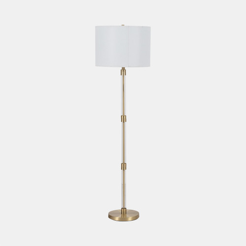 50832#Glass 61" Chain Pull Floor Lamp, Gold
