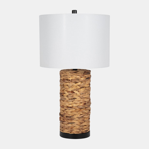 51185#Seagrass 26" Pillar Table Lamp, Natural