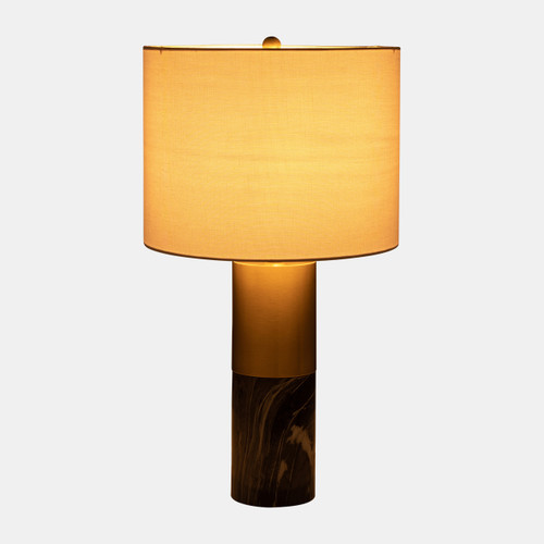 51190#S/2 Metal 25" Table Lamp, Black
