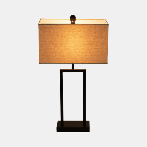 51199#S/2 Metal 25" Table Lamp, Black