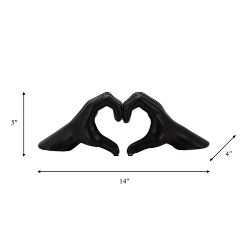 15688-04#5" Hand-heart, Black