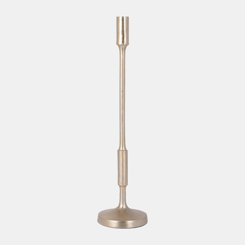 16976-04#Metal, 20"h Taper Candle Holder, Champagne