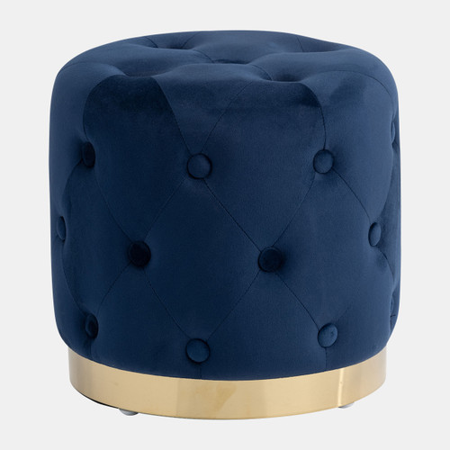 18093-02#S/2 14/18"  Tufted Storage Ottoman, Dark Navy