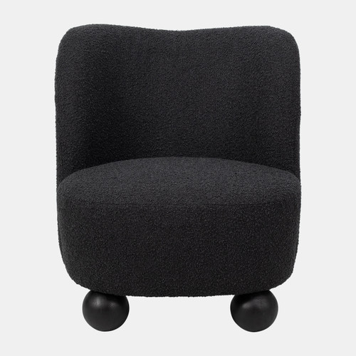 18100-01#Ball-foot Accent Chair, Black