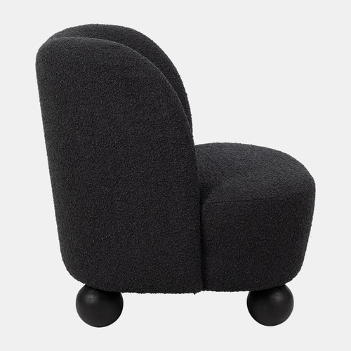 18100-01#Ball-foot Accent Chair, Black