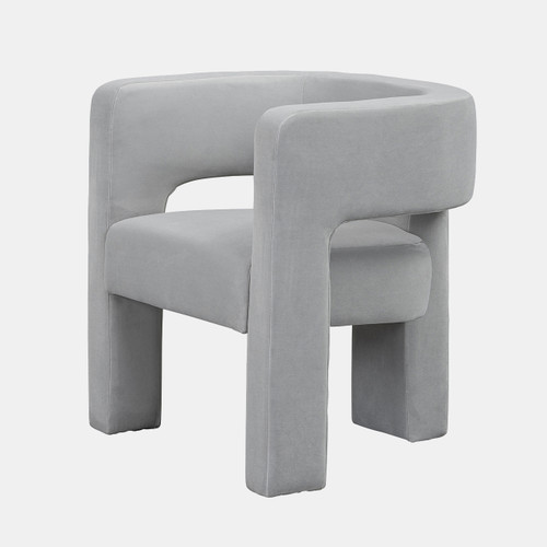 17041-08#Round Back Chair, Gray