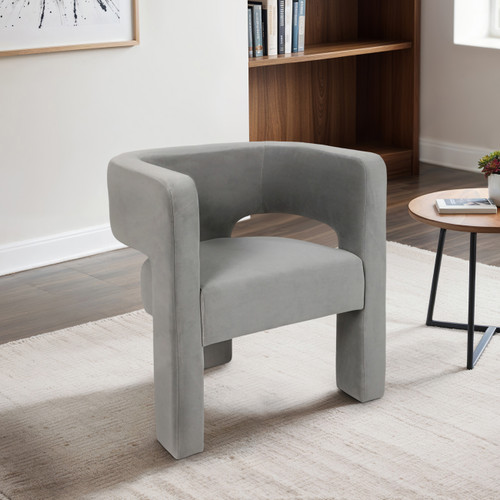 17041-08#Round Back Chair, Gray