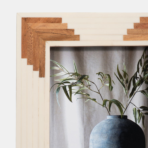 18119-02#Resin, 5x7 Cascading Wood Photo Frame, White