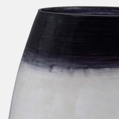 18155-01#Glass, 8" Ombre Vase, Blue
