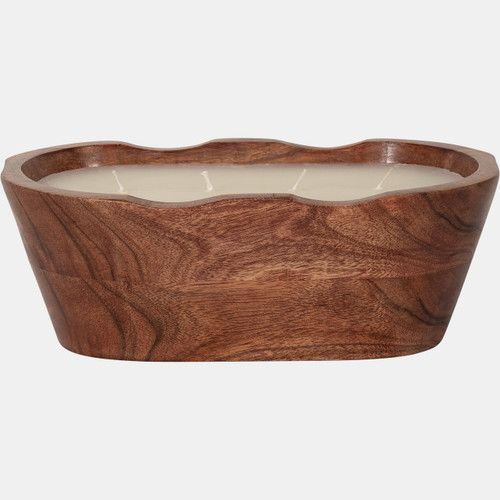 80269-02#9" 19 Oz Vanilla Oval Bowl Candle, Natural