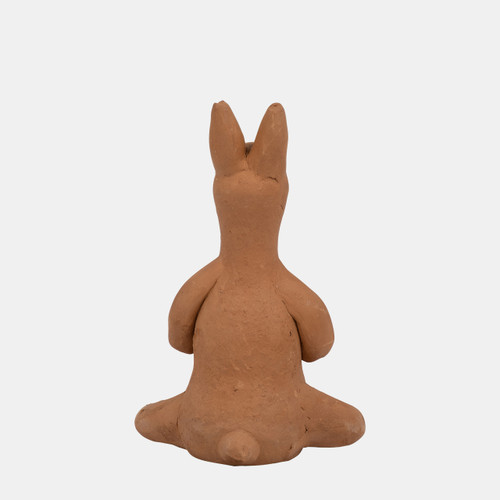 18289-01#Terracotta, 7" Namaste Yoga Bunny, Natural