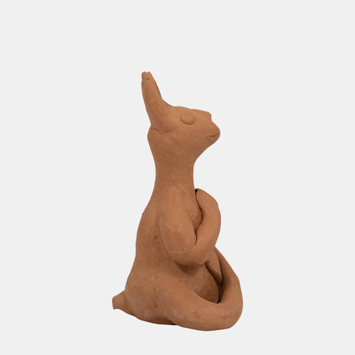 18289-01#Terracotta, 7" Namaste Yoga Bunny, Natural