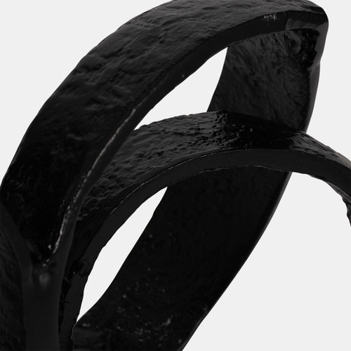 18313#Metal, 28" Long Swirled Knot Decor, Black