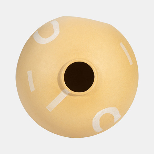 18244#9" Aztec Vase, Mustard