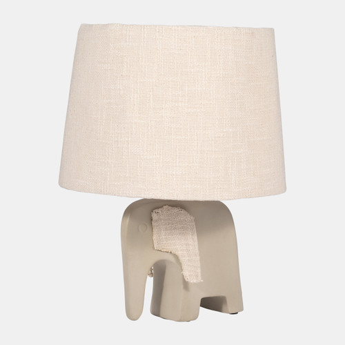 51268#18" Ecomix Elephant Lamp, Beige