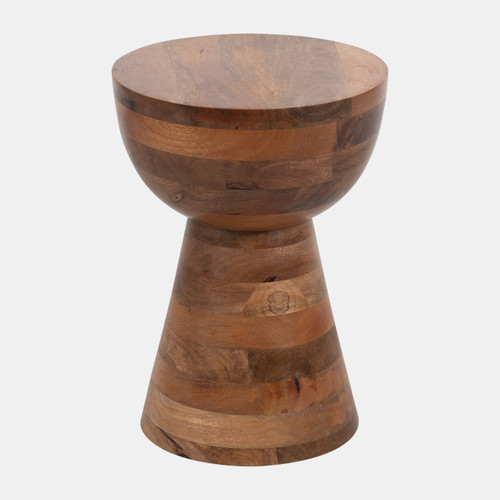 18381#18" Polished Mango Wood Accent Table