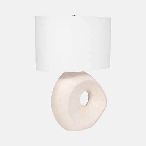 51273#26" Ceramic Table Lamp With Shade, Beige