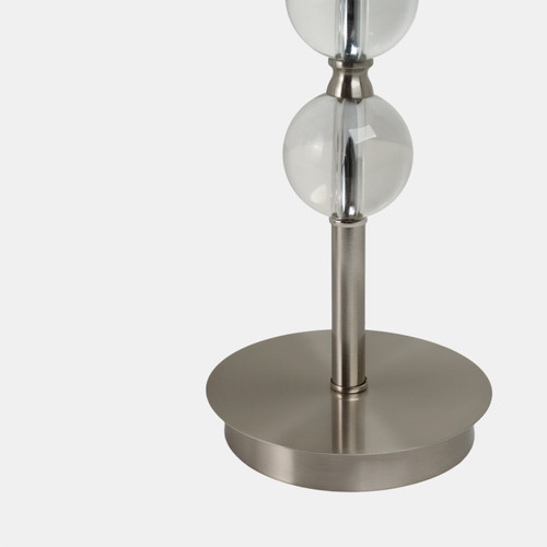 51277#S/2, Crystal 27" Table Lamps, Silver