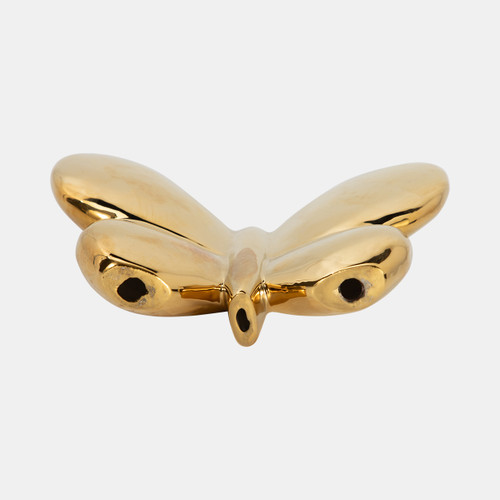 18430-01#Cer, 6" Balloon Butterfly, Gold