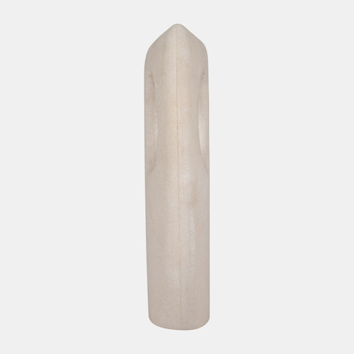 18444#Stone, 12" Tribal Vase, Natural