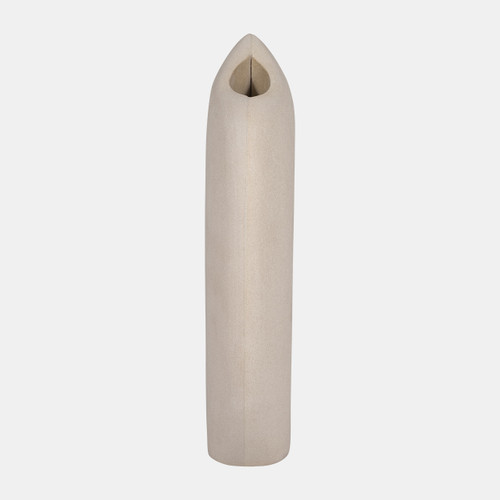 18444#Stone, 12" Tribal Vase, Natural