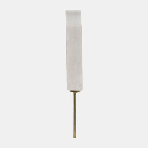 17780-01#Metal/marble,13",bitten Popsicle Deco,white