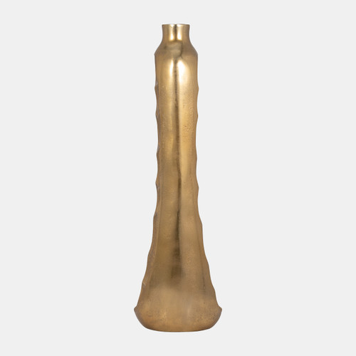 18458-03#Metal, 23" Cut-out Vase, Gold
