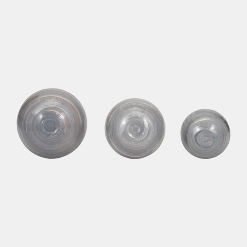 18500#Metal, S/3 Galaxy Orbs, 2-tone Black