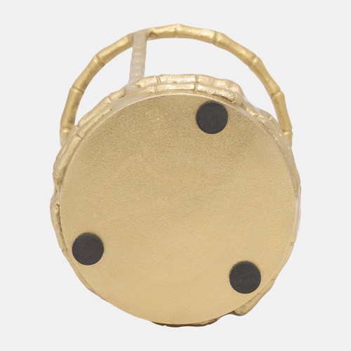 18513-01#Metal, 9" Hurricane Holder, Gold