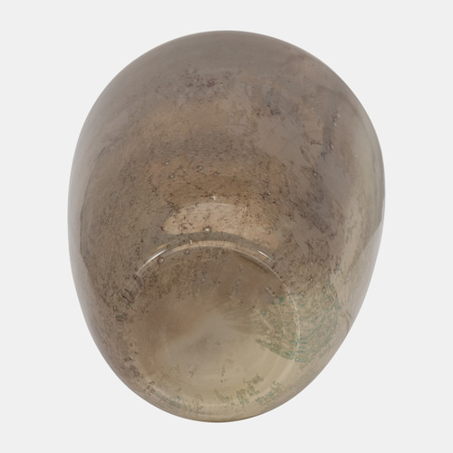 18552-03#Glass, 13" 2-tone Vase, Nude