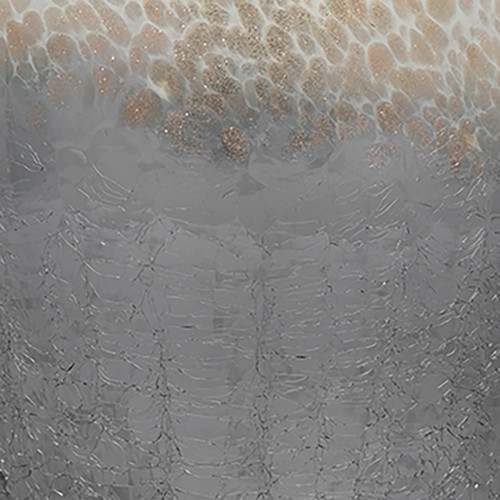 18559-03#Glass, 12" Crackle Vase, Multi