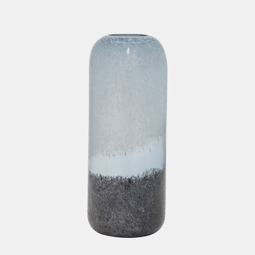 18560-02#Glass, 14" Ombre Vase, Multi