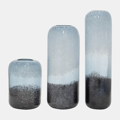 18560-03#Glass, 17" Ombre Vase, Multi