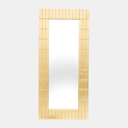 18537#39x87, Gold Bars Rectangular Mirror