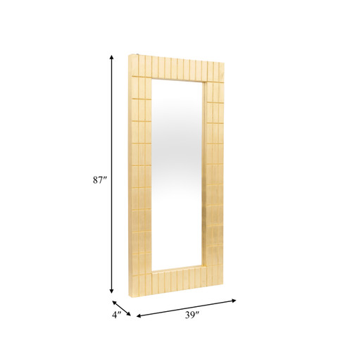 18537#39x87, Gold Bars Rectangular Mirror