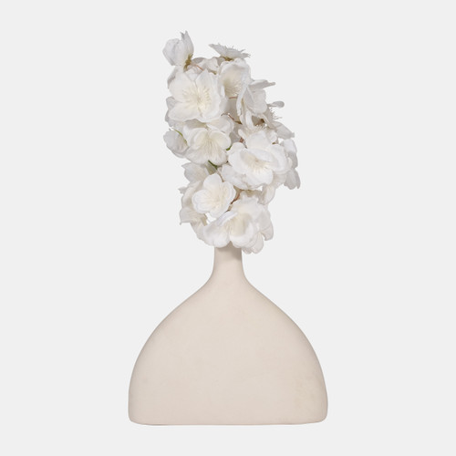 18589-02#Cer, 7" Half Dome Vase, Cotton