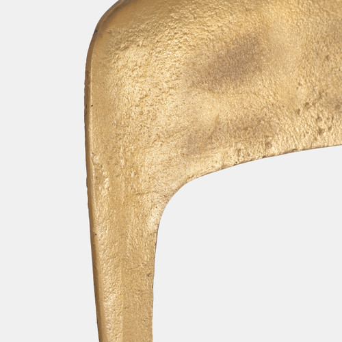 18598-01#Metal/marble, 26" Table Top Deco, Gold - Kd