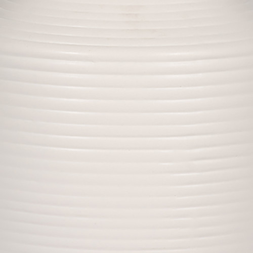 18677-01#Cer, 9" Lines Vase, White