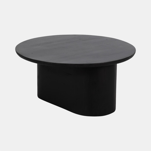 18718#Wood, 32" Minimalist Coffee Table, Black