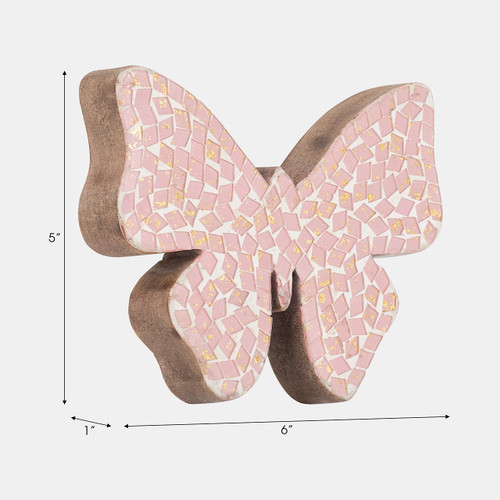 17683-03#6" Mosaic Butterfly, Blush