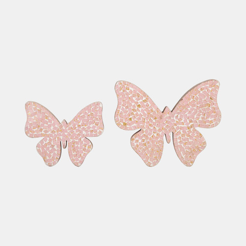 17683-04#8" Mosaic Butterfly, Blush