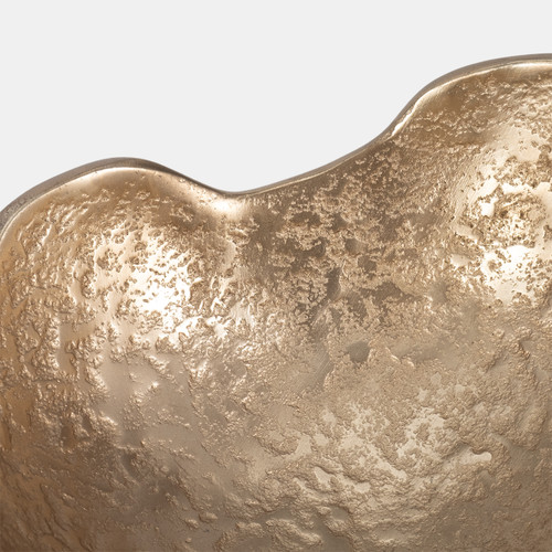 18778#Metal, S/3 8/10/12" Organic Bowls, Gold