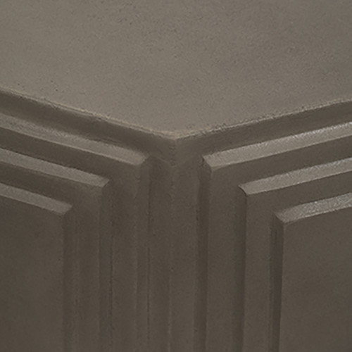 18796#Concrete, 18" Geometric Accent Table, Dark Grey