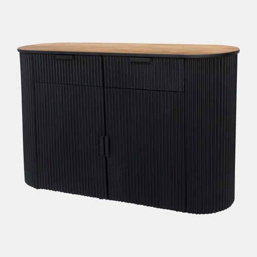 18814#Wood, 47" Ridged Console, Black